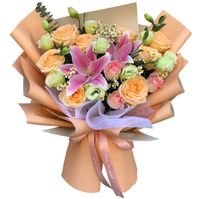 广安11朵玫瑰桔梗百合，陪你每个季节
